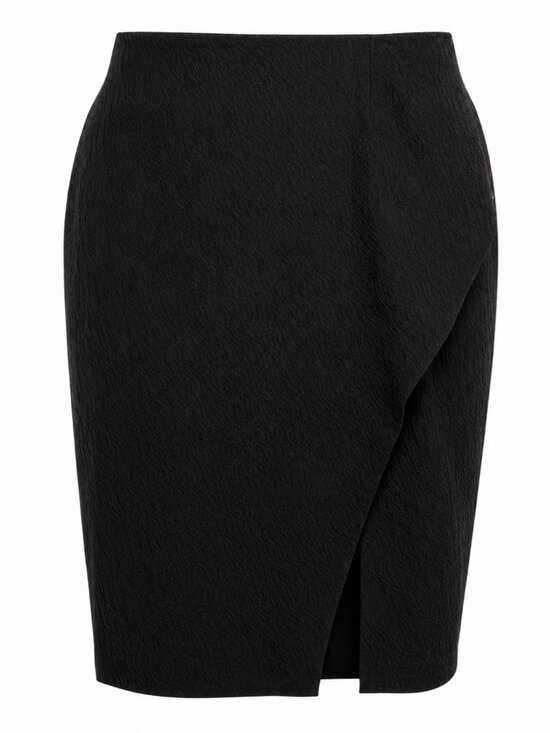 Addition Elle Dresses & Skirts - 💖 2/40 Addition Elle Black Faux Wrap Textured Midi Skirt Size 4X